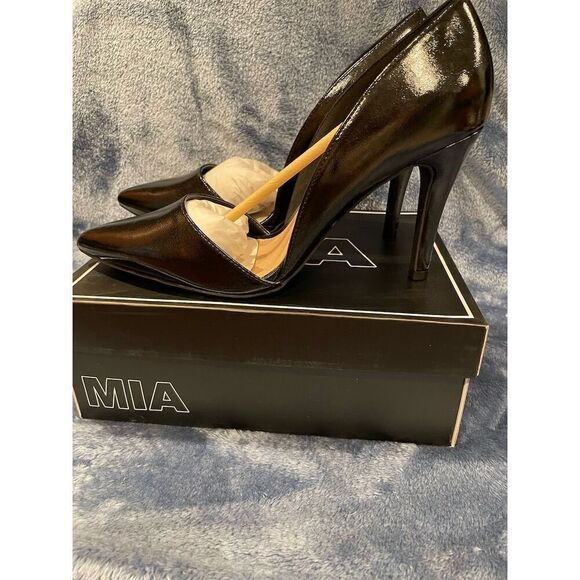 MIA Women's Black Pointy Toe Stiletto Pumps Heels Size 6-10 Formal - Picture 1 of 8
